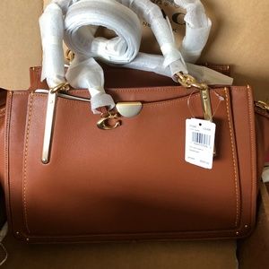 Brand New Coach Bag:  Dreamer 36, Saddle/Light Gol
